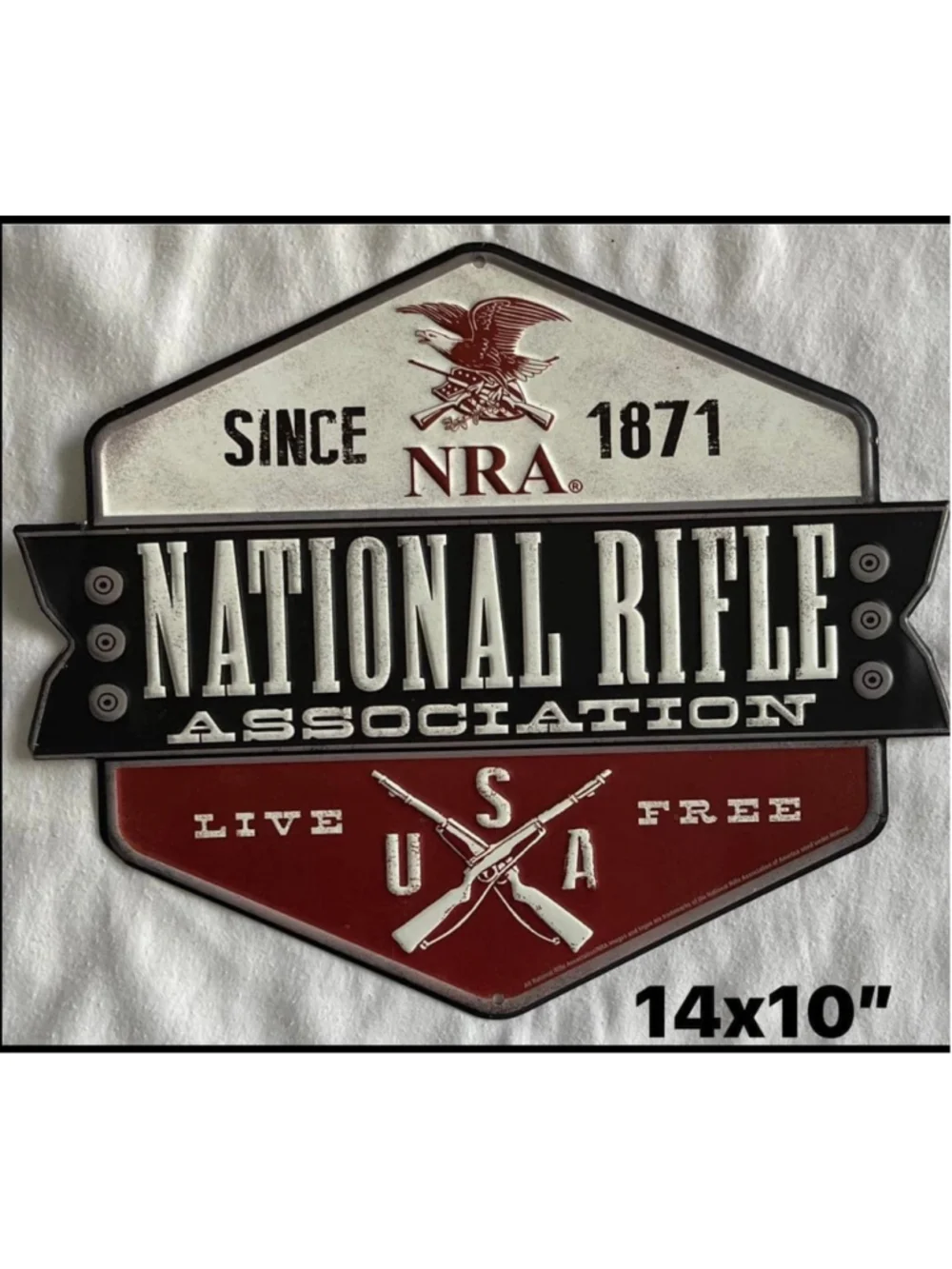 NEW Open Roads “National Rifle” metal sign